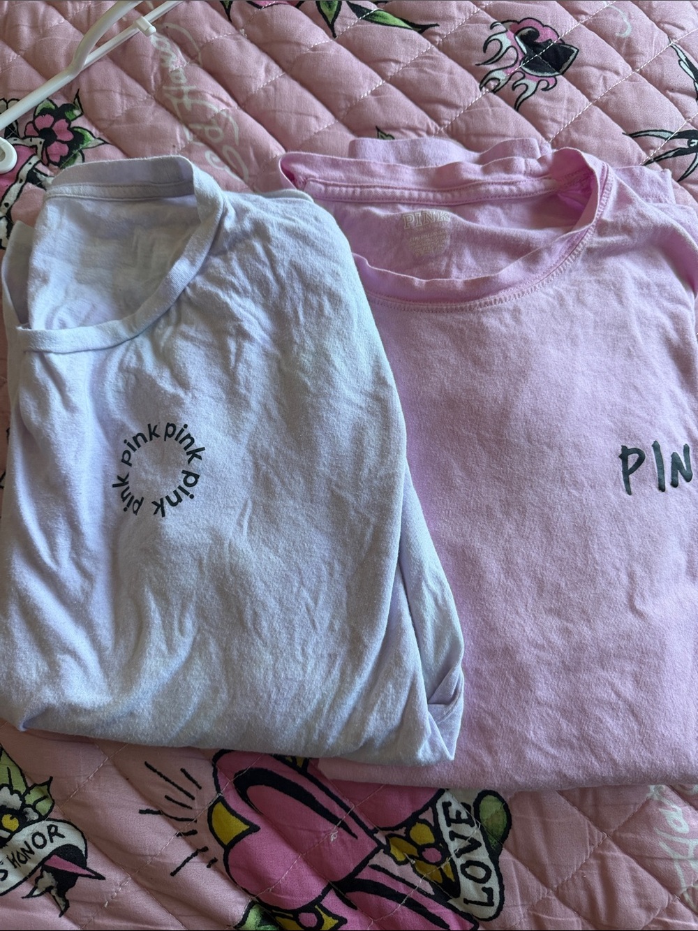PINK Victoria's Secret Long Sleeve Tee - Pale Pink